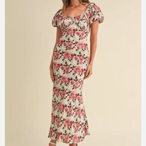NWOT Anthropologie Mable ELOWYN SWEETHEART NECK LINE MIDI DRESS